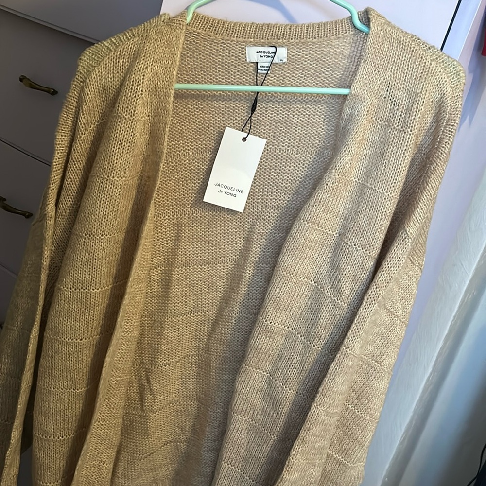 Beige Cozy Grandpa Cardigan Size XL